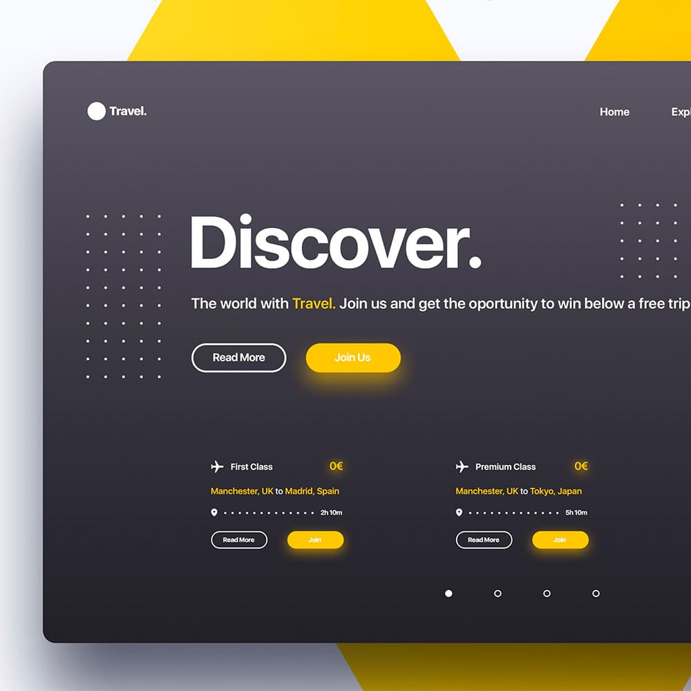 Discover. Banner Vector Illustration